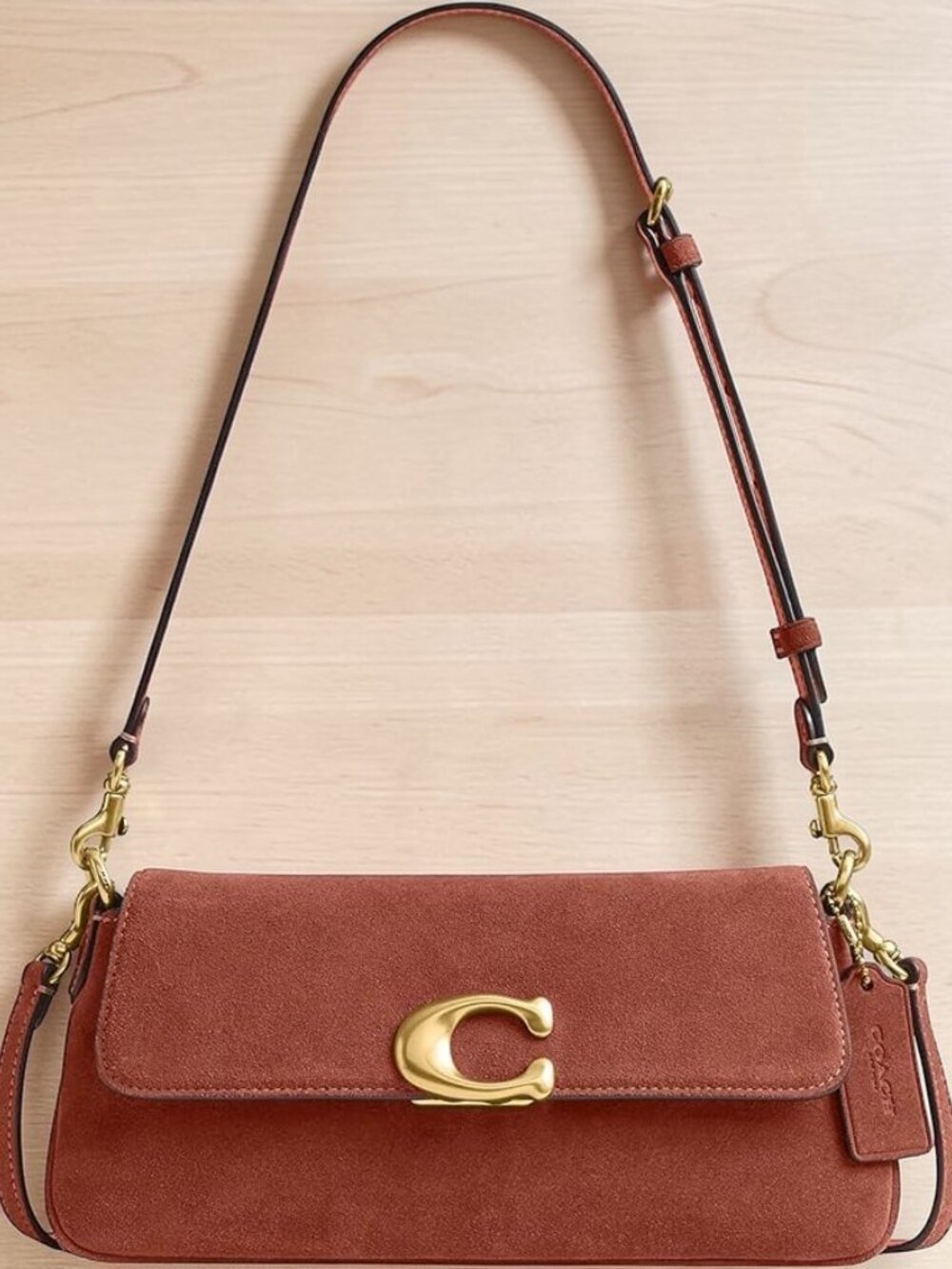 COACH Suede Jet Shoulder Bag
